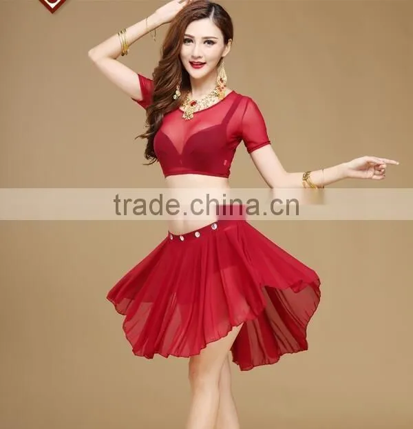 Oriental mesh belly dancing leasson wears