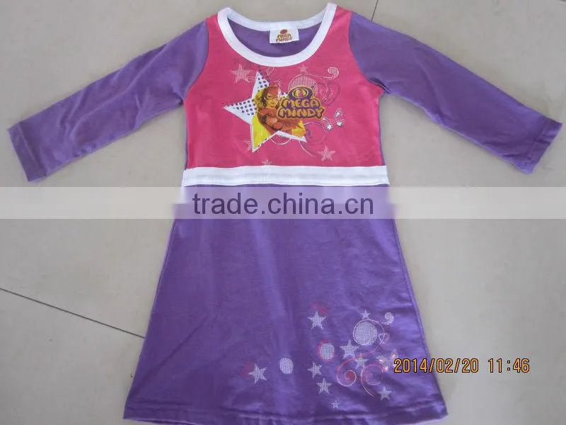 custom girls' dress fashion long dress