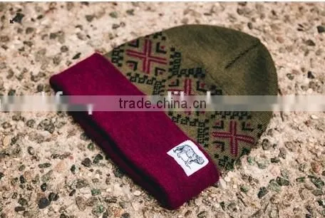 new style good quality custom knit pattern cable beanie