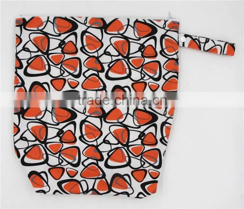 Printed cloth diaper bag custom wet bag factory reusable wet bag