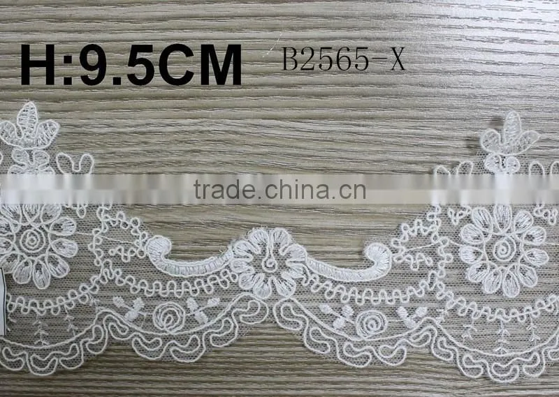 High Quality Guipure Lace Trim Cheap 100% Cotton Embroidery Lace Trim for Dress