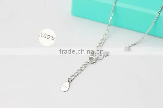 Wholesale new fashion European Christmas style 925 sterling silver snow chain necklace