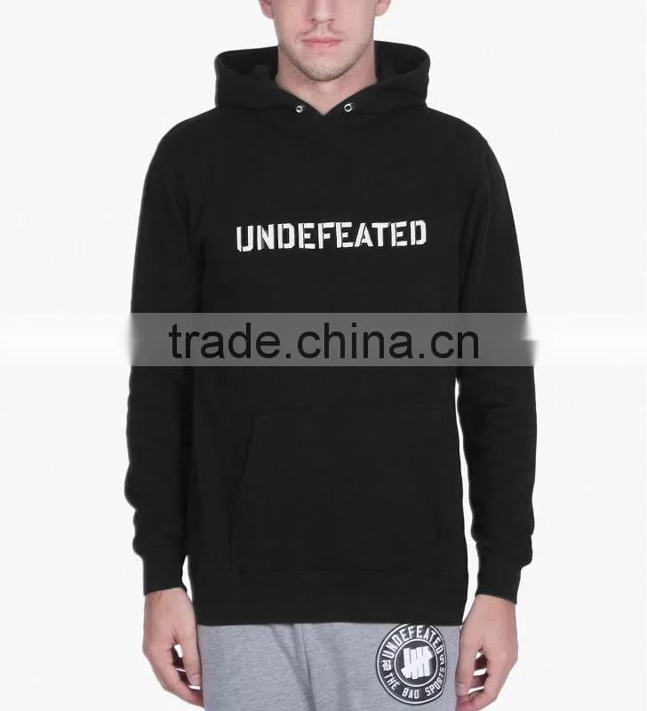 Men's fashion sports plain 100% polyester quality plain hoodies