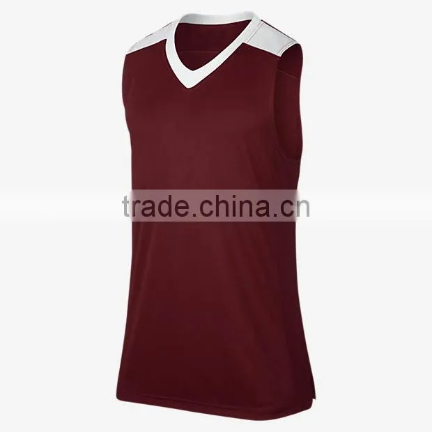 2017 customized new design basketball uniform men's sleeveless reversible cheap basketball jersey