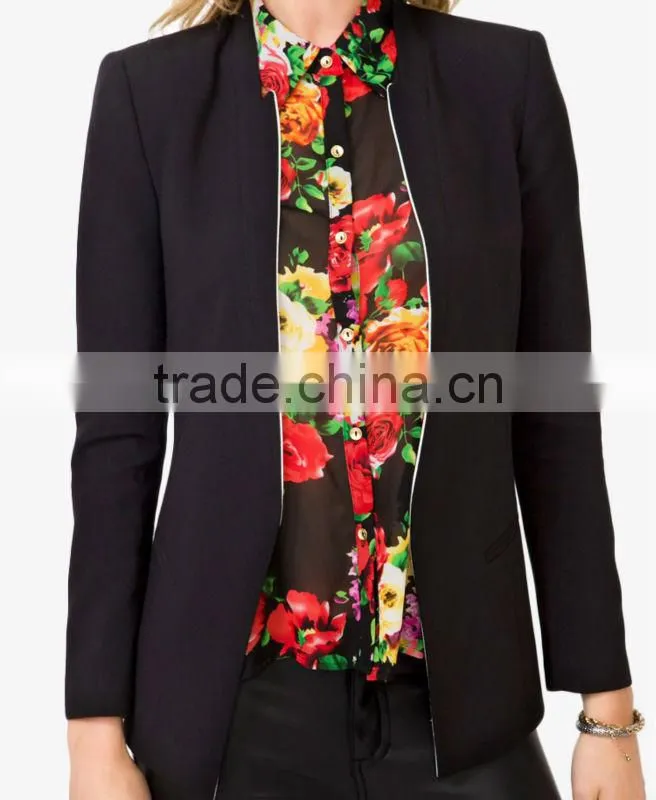Women's Flat Lapel Blazer