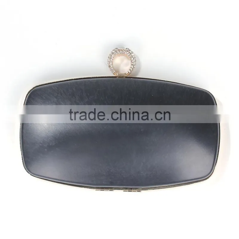 Iron Based Alloy Kiss Clasp Purse Frame Rectangle Clear Rhinestone Gold Plated 20.6cm(8 1/8") x 15cm(5 7/8"), 1 Piece
