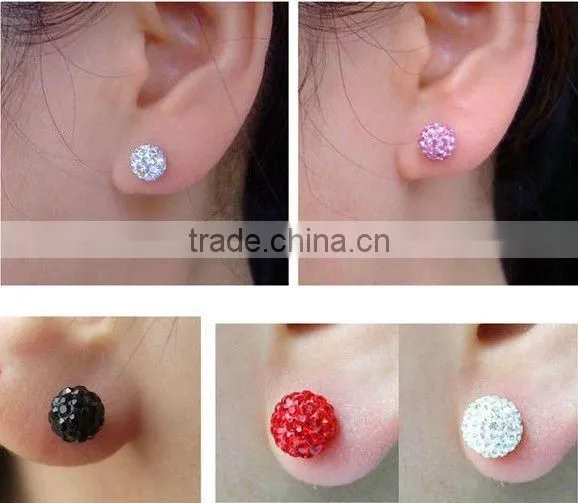 disco ball stud earrings