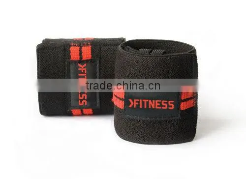 Power Weight Lifting Elasticated Knee Bandage Wraps Gym Training Straps Support
