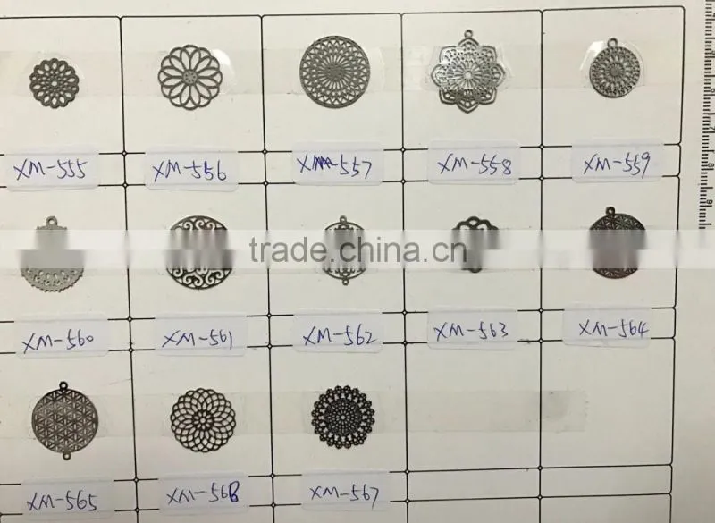 304 Stainless Steel Flower Hollow Carved Filigree Components Computer Metal Patch Embellishments Jewelry Findings