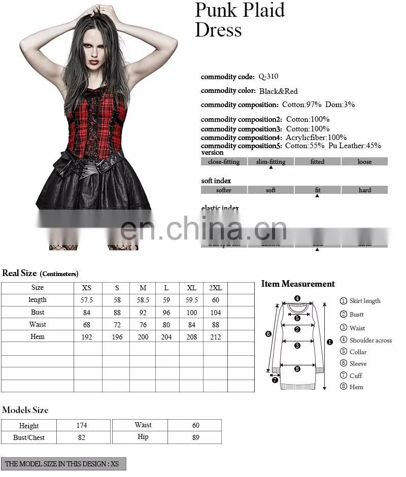 Punk Rave black dolly punk dress Q-310
