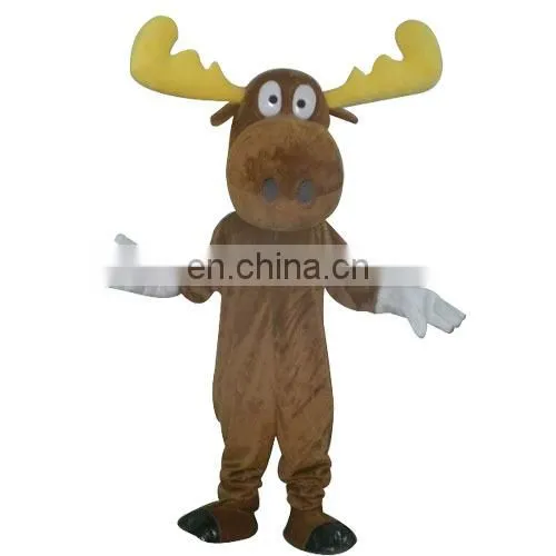 Fancy dress plush deer walking costume, adult Christmas reindeer costume for sale