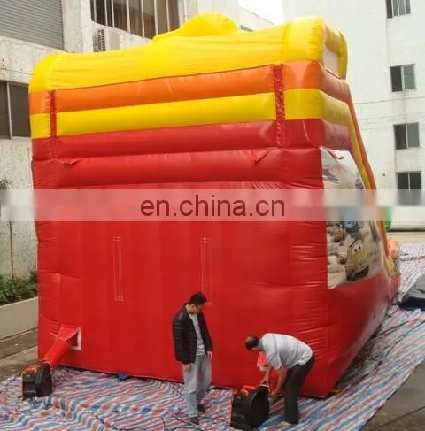 Car decoration giant steep inflatable water slide