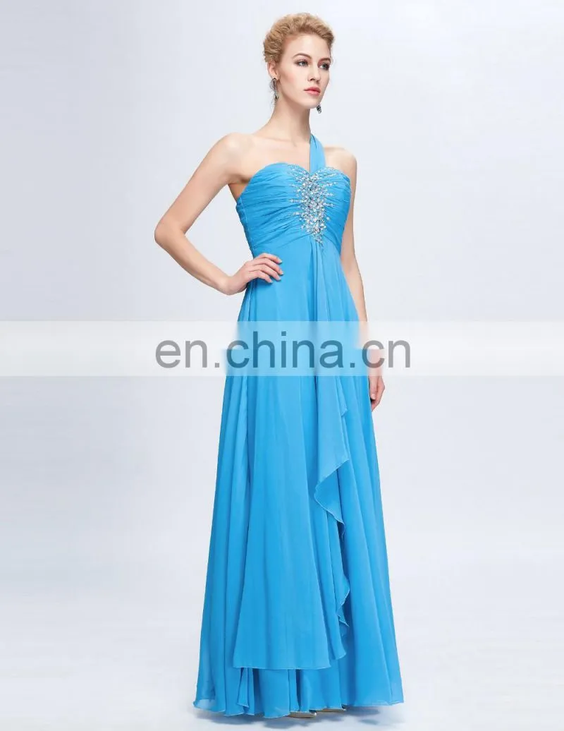 Grace Karin One shoulder Long Chiffon Evening Gowns Party Gowns CL3120-3