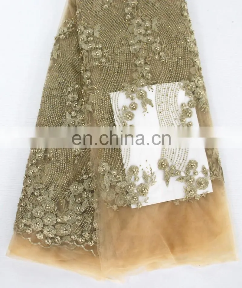 2016 china suppliers africanfrench beaded lace fabric ,wholesale tulle beaded lace fabric ,beaded lace ,tulle lace for wedding
