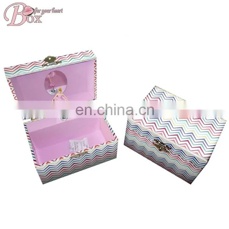 Newest Design Paper Cardboard Gift Music Box With a Dancing Ballerina
