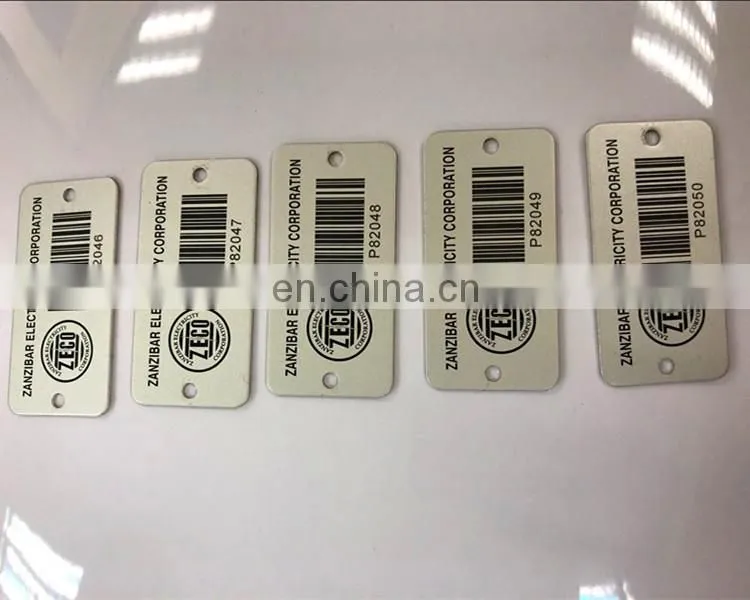 High quality outdoor metal barcode tag