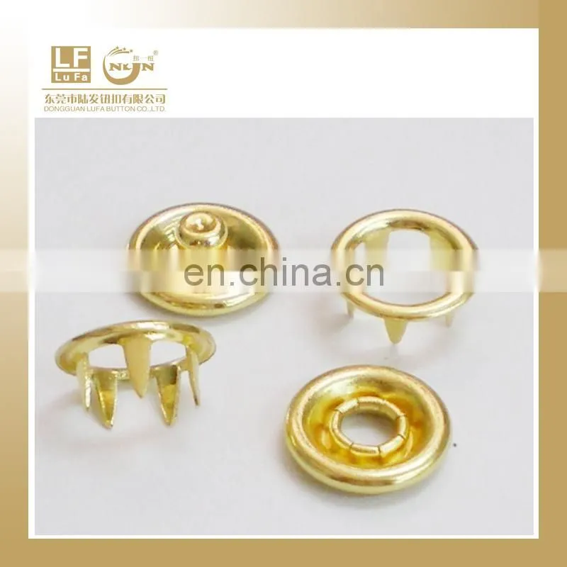 variety sizes of ring prong snap button