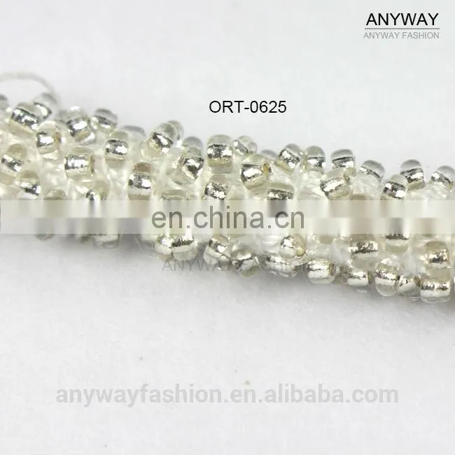 Glitter transparent yellow decoration ribbon