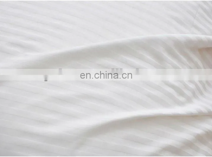 100% cotton white 1cm stripe 40X40/110X90 200T flat white sheets