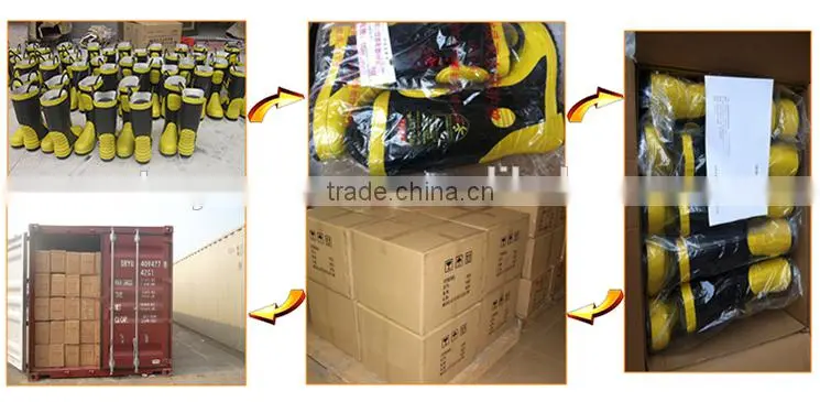 EN 15090 Metal Toe Steel Sole Insulating Waterproof Firefighting Used Fire Boots