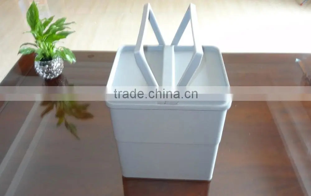 17L plastic trash can with lid and handle, waste bin, garbage can
