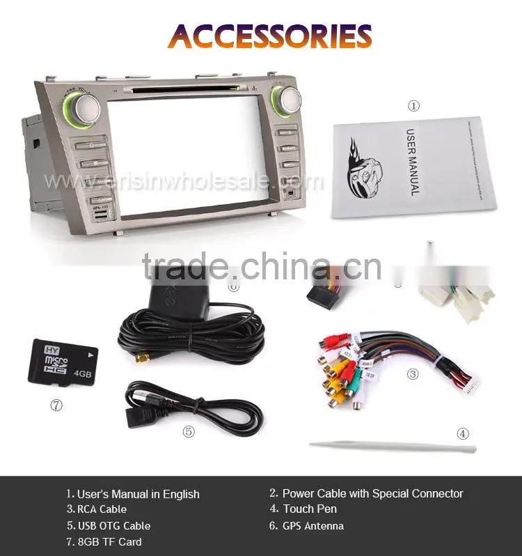 Erisin ES7668M 8" Car Audio Video DVD with GPS VMCD for Camry Aurion