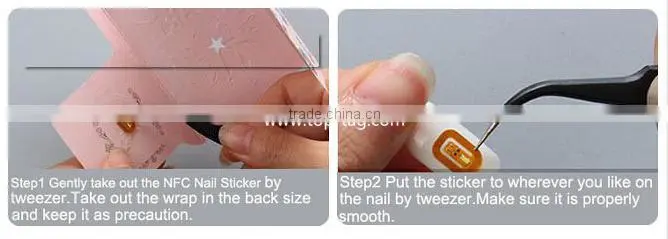NFC Flash LED Beauty Nail Sticker Decal Magic Electric Induction Nail Art Sticker