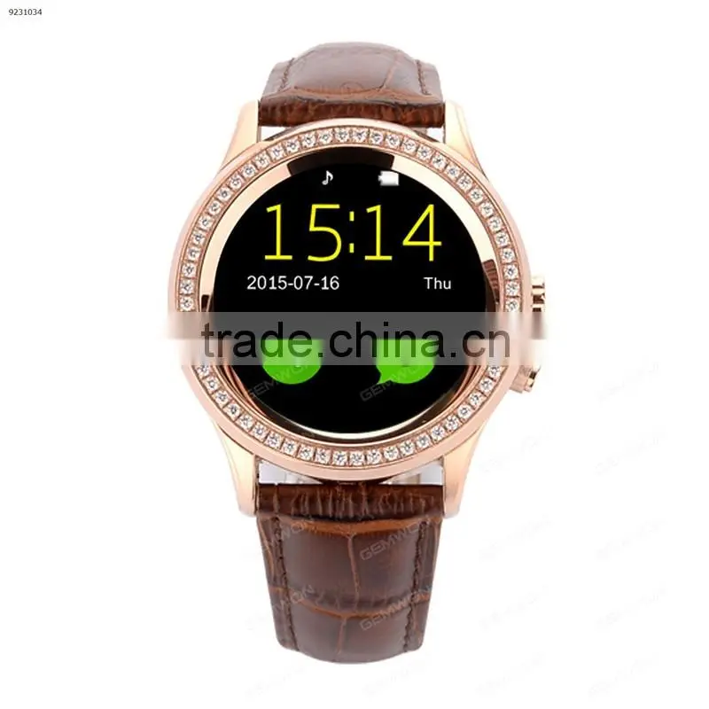 Waterproof Bluetooth Smart Watch D2 Women's Fashion For IOS Android(Crystal diamond edge, Raise the bright screen)