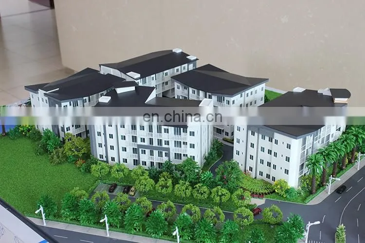 Construction building layout scale model making , real estate building model