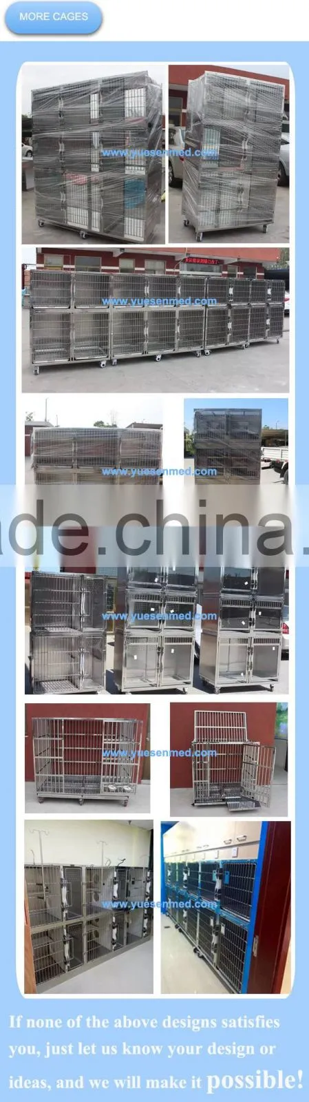 reasonable price fast lead time stainless steel veterinary small pet cages