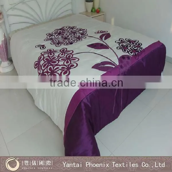 3D purple satin comforter
