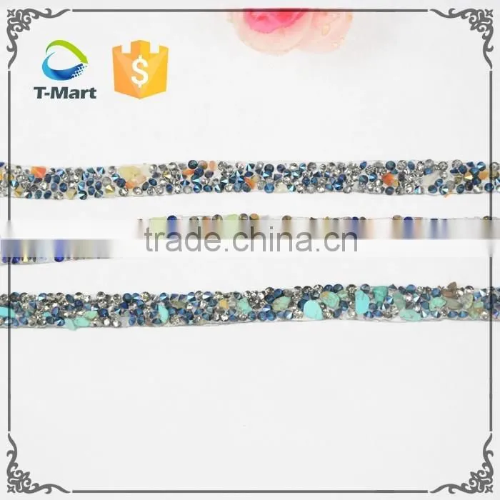 Multicolor Stone 1.5cm Hot Fix Trimming for Shoes Decorations
