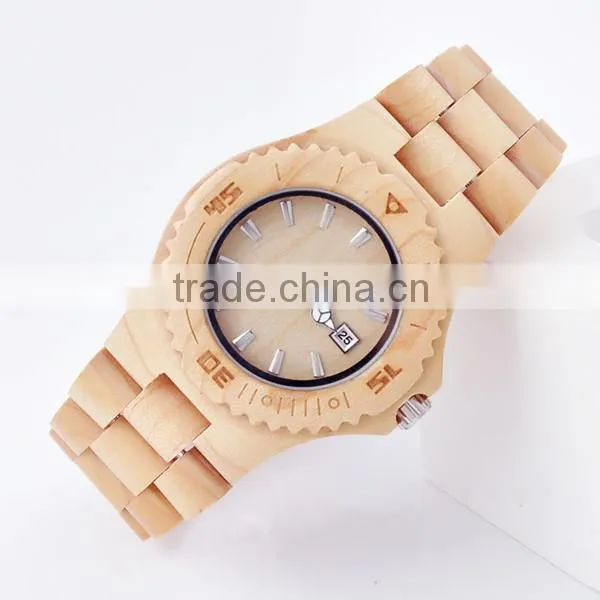 2015 High Quality Luxury Vogue Digital Wooden Watch