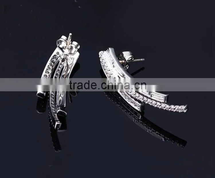 New Wholesale African Style Tassel Wedding Cubic Zirconia Costume Jewelry Set