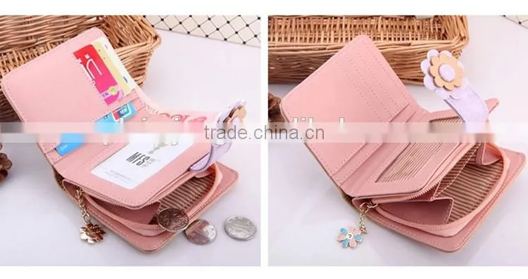nice-looking pu young girl clutch wallet