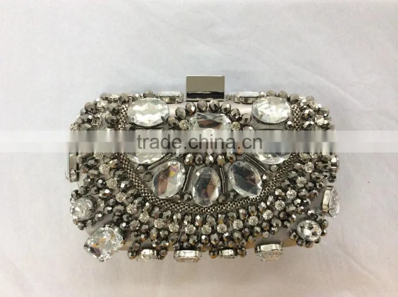 2015 new Korean style floral design evening acrylic bag