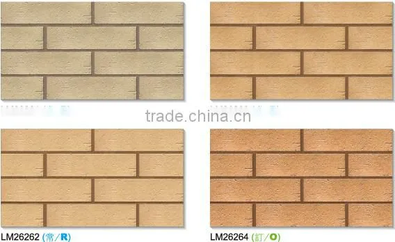 China Suppler Fujian outside wall ceramic decorative red brick wall tile