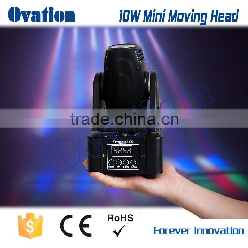 China mini Led moving head stage 10W RGBW/ DMX control / dj light