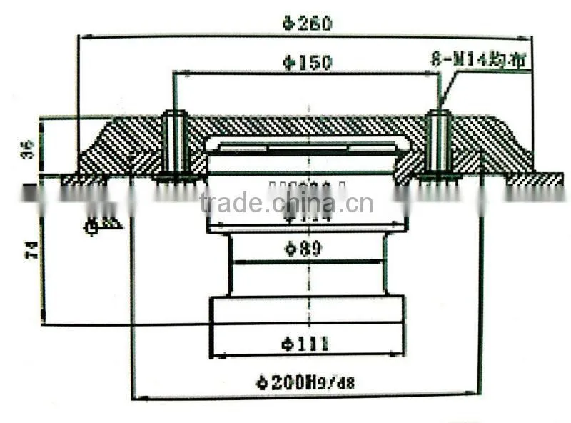 2 inch ,3.5 inch Kingpin for semi trailer