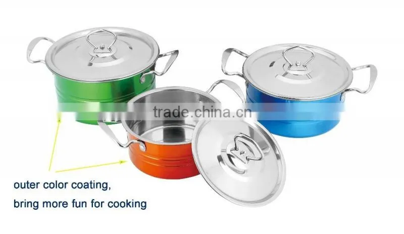 caitang shencai 4pcs stainless steel stock pot set/ soup casserole/ kitchen utensils