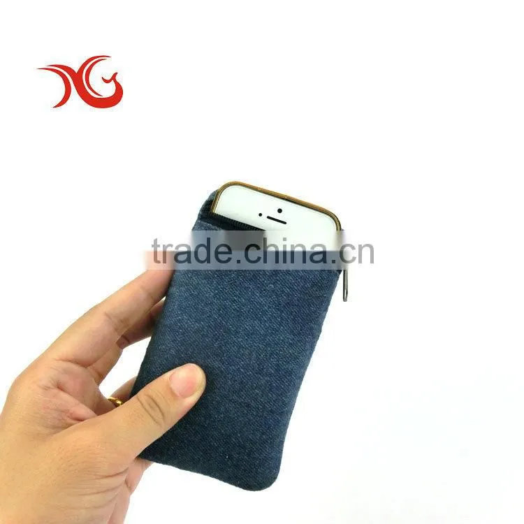Hot sale china denim mobile phone pouch