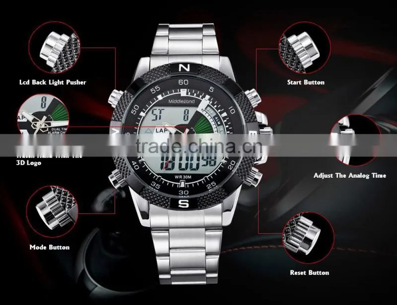 Chronograph wrist watch,Chinese stainless steel watches.wholesale china watch