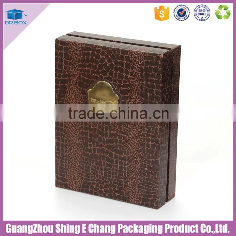 2016 new design rigid glossy paper wine glass packing box