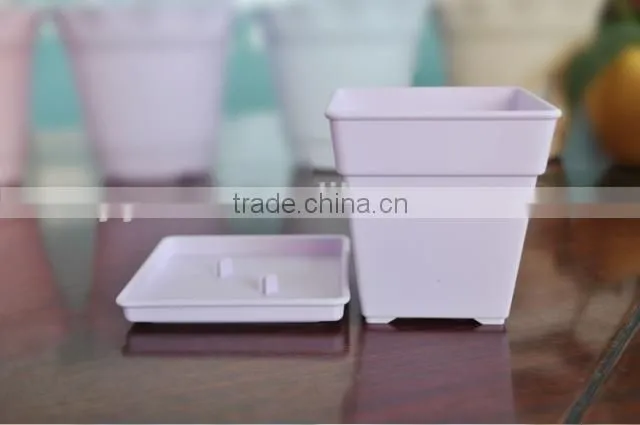 High Quality square plastic flower pot for wholesale