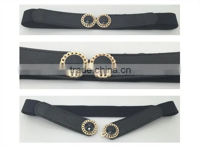 Korean Fashion Belt ,Summer Black Women's Casual Elastic Slimming Canvas Belt