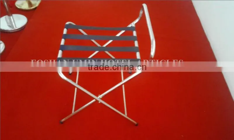 Hotel Chrome Luggage Rack with Back
