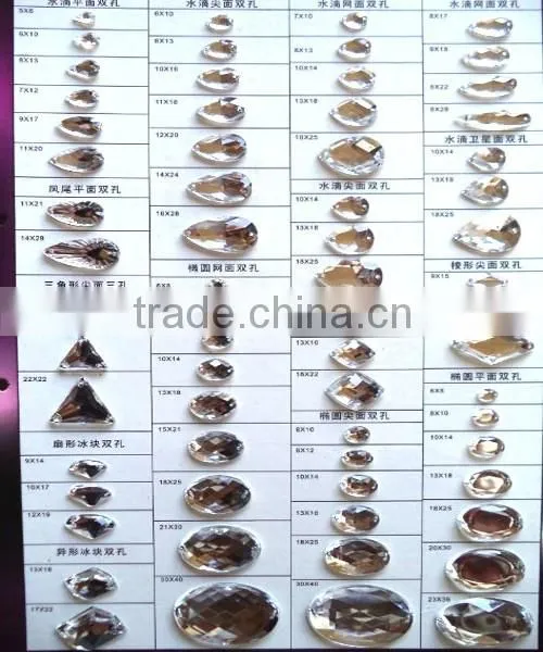 Good quality Colored Round faceted Acrylic beads, Flat Back sew-on rhinestones for garment