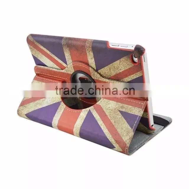 360 Degree Rotating UK USA National Flag Design Leather Cover For iPad Mini 4 Wallet Stand Leather With Card Slot Case TB-0323