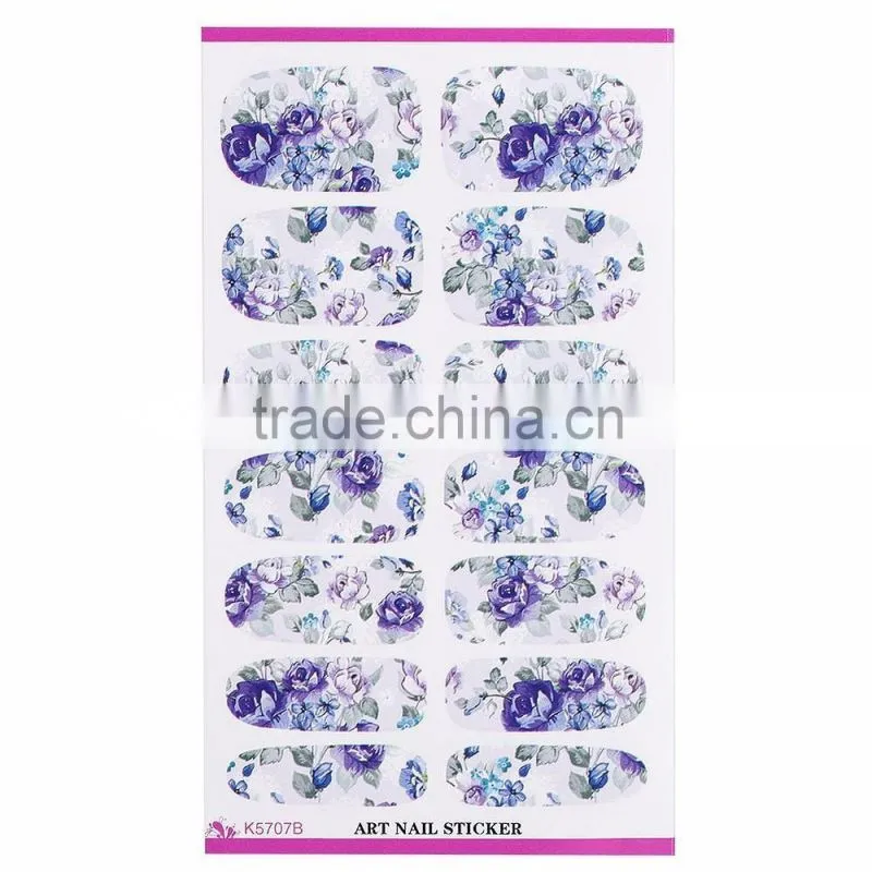 K5633 K5653 K5711B K5721B K5708B Nail Sticker Manicure Decor Decal Tools Rose Floral Butterfly Galaxy Patterns Water Transfers S