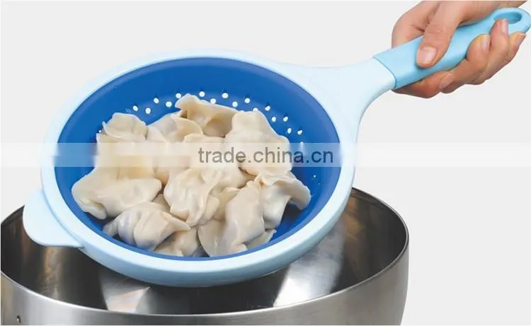 PP+Silicone 20*40.5*2 Colorful kitchen appliances silicone strainer/kitchen strainers